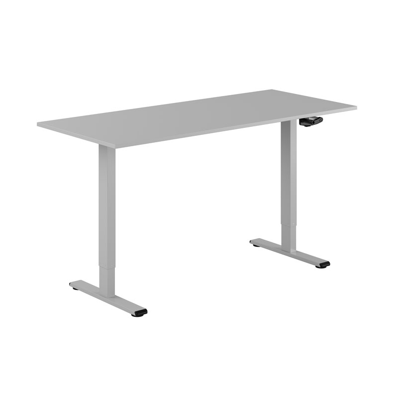 ECO Hæve/Sænkebord manuelt 160x70cm - Grå-grå
