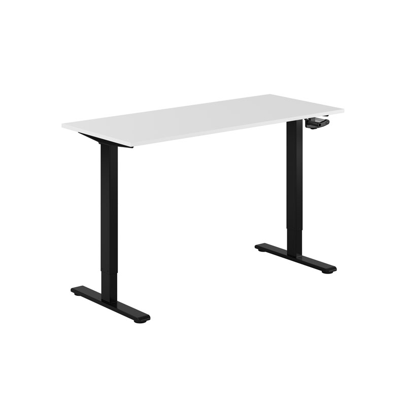 ECO Hæve/Sænkebord manuelt 140x60cm - Hvid-sort