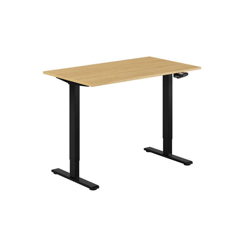 ECO Hæve/Sænkebord manuelt 120x70cm - Eg-sort