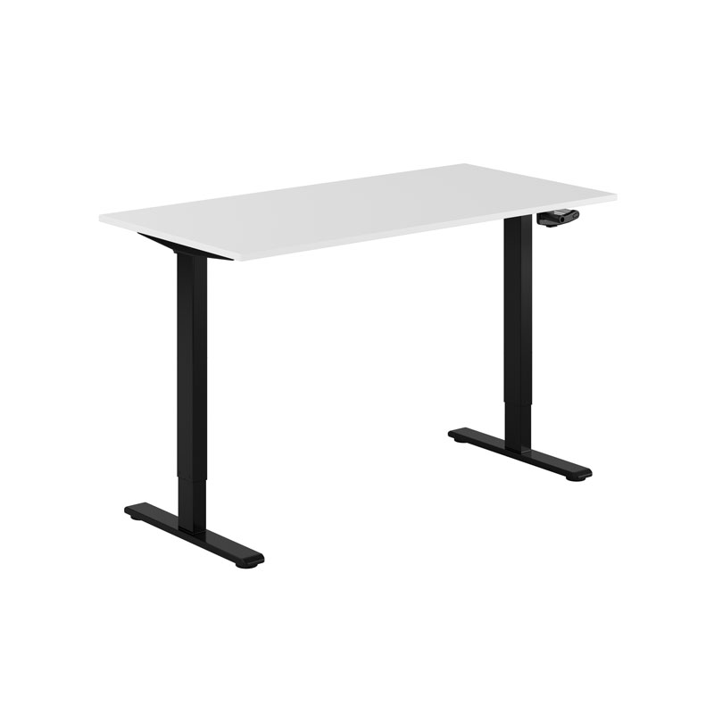 ECO Hæve/Sænkebord manuelt 140x70cm - Hvid-sort