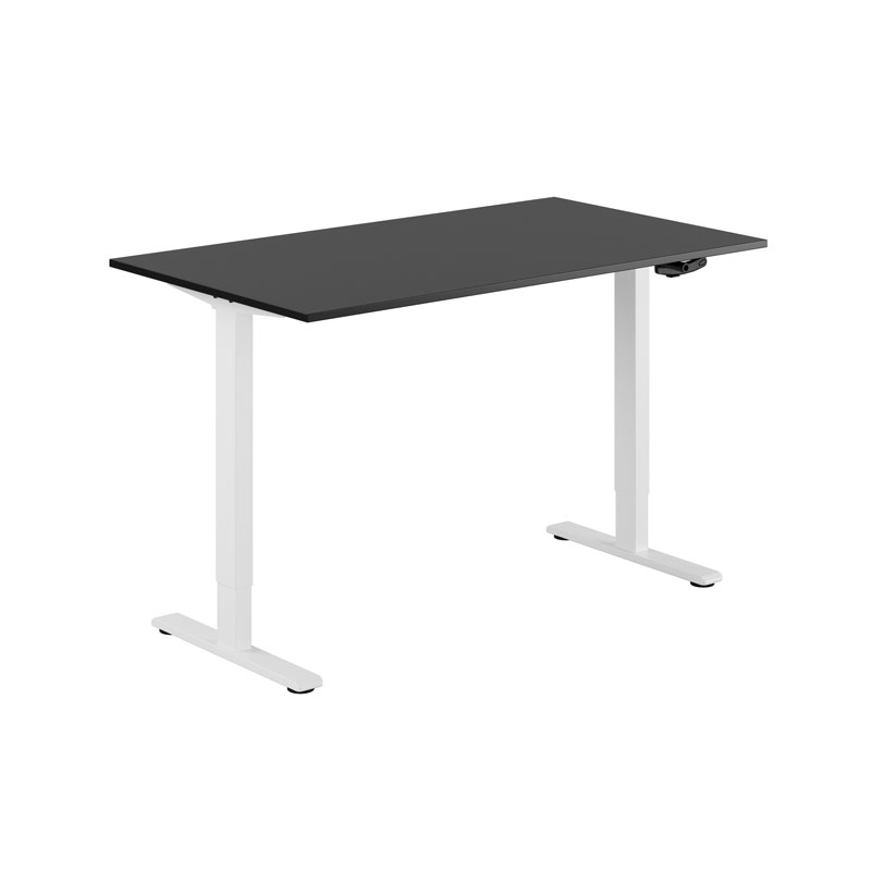 ECO Hæve/Sænkebord manuelt 140x80cm - Sort-hvid