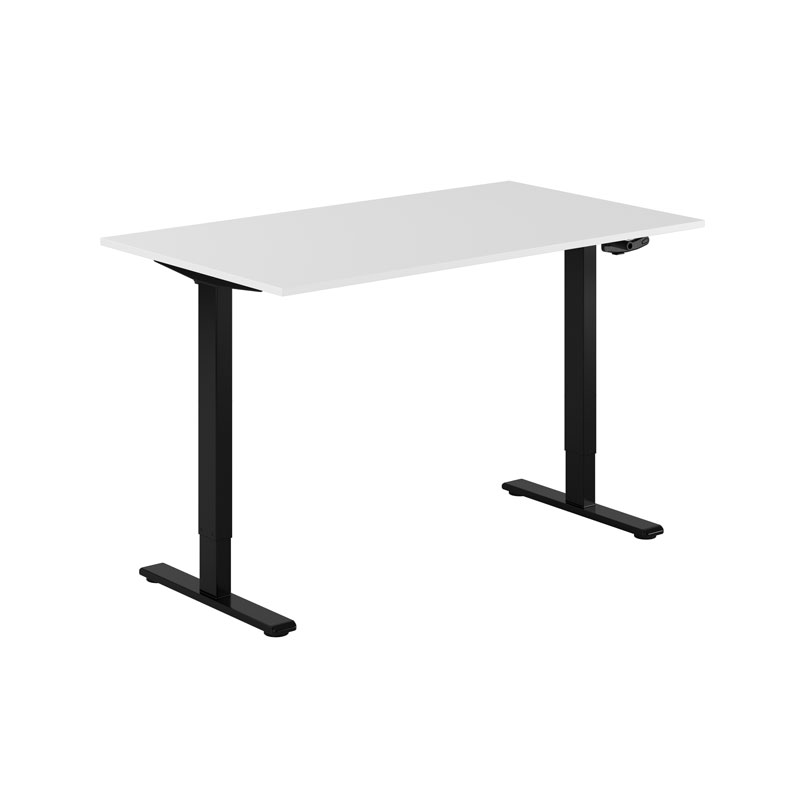 ECO Hæve/Sænkebord manuelt 140x80cm - Hvid-sort