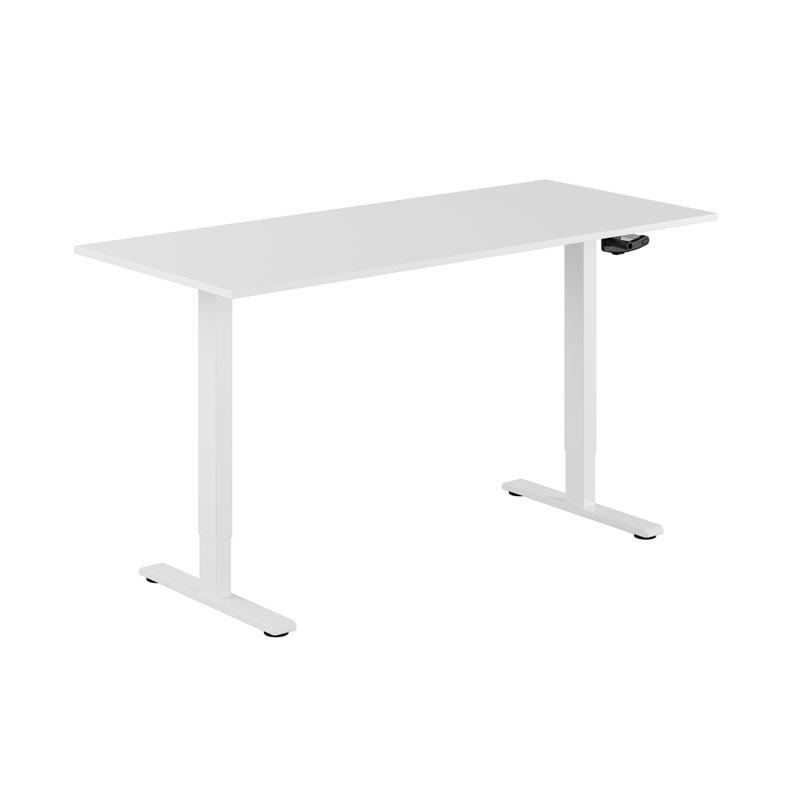 ECO Hæve/Sænkebord manuelt 160x70cm - Hvid-hvid