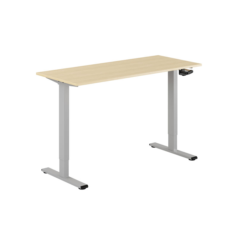 ECO Hæve/Sænkebord manuelt 140x60cm - Birk-grå