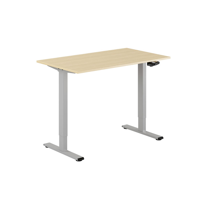 ECO Hæve/Sænkebord manuelt 120x70cm - Birk-grå