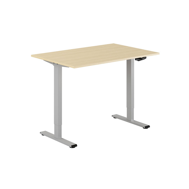 ECO Hæve/Sænkebord manuelt 120x80cm - Birk-grå