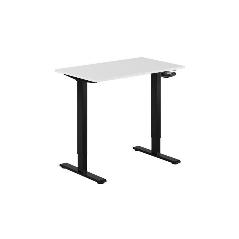 ECO Hæve/Sænkebord manuelt 100x60cm - Hvid-sort