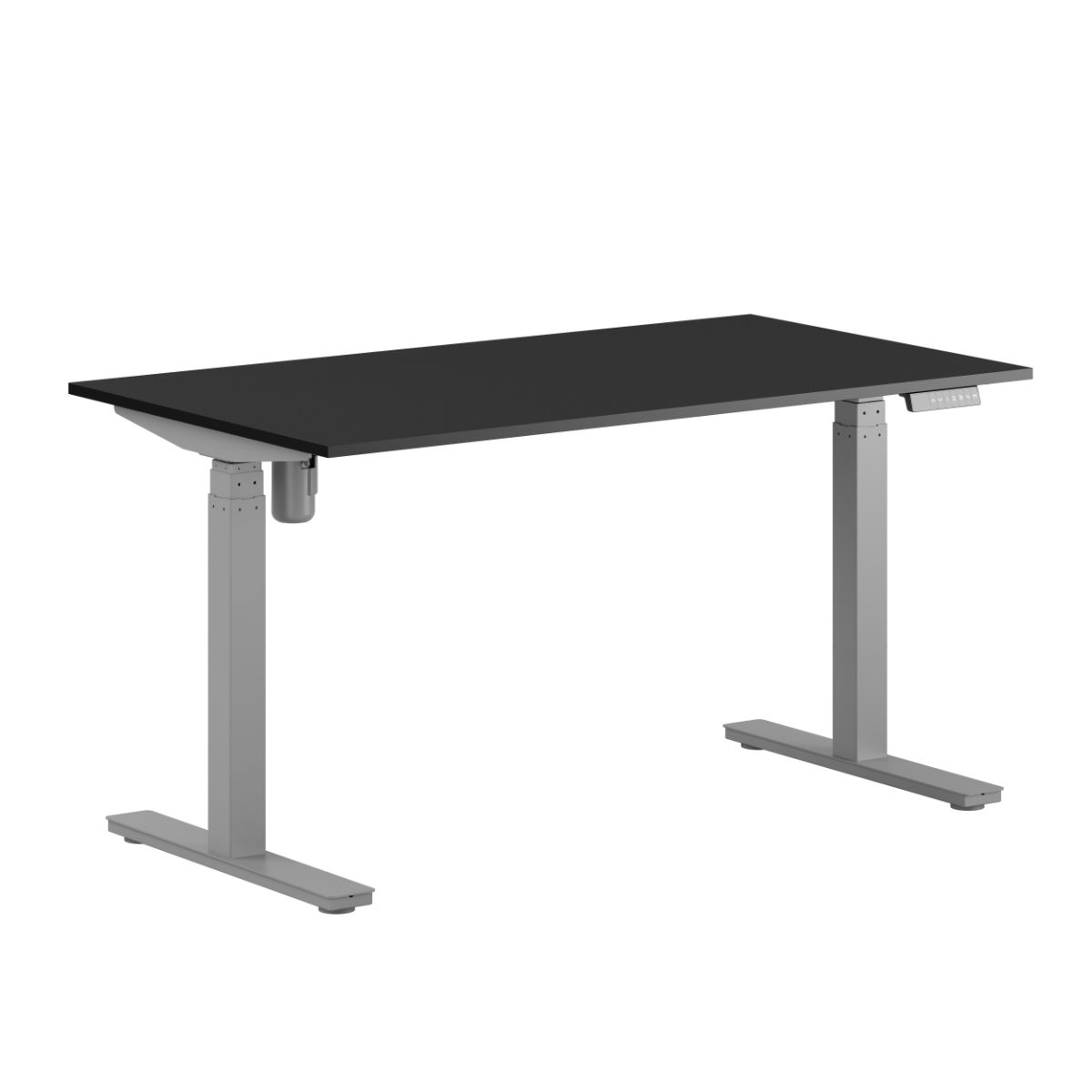 One Hæve/sænkebord - 180x70cm - m/motor - Sort-grå