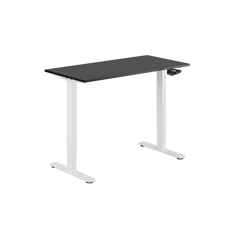 ECO Hæve/Sænkebord manuelt 120x60cm - Sort-hvid