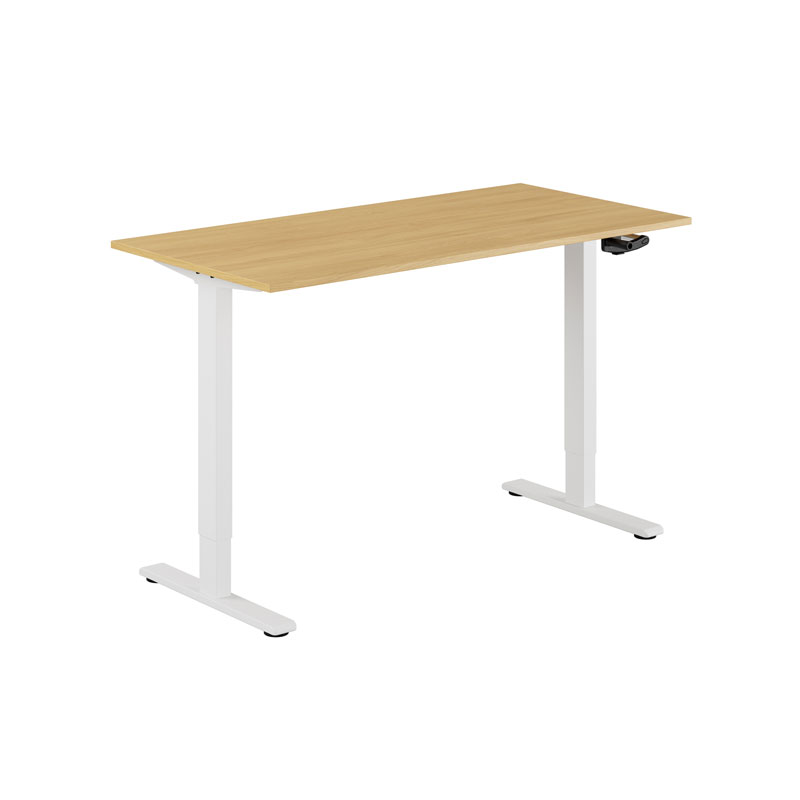ECO Hæve/Sænkebord manuelt 140x70cm - Eg-hvid