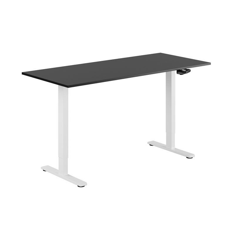 ECO Hæve/Sænkebord manuelt 160x70cm - Sort-hvid