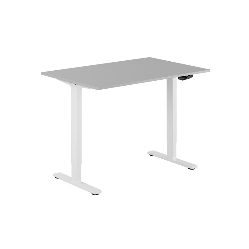 ECO Hæve/Sænkebord manuelt 120x80cm - Grå-hvid