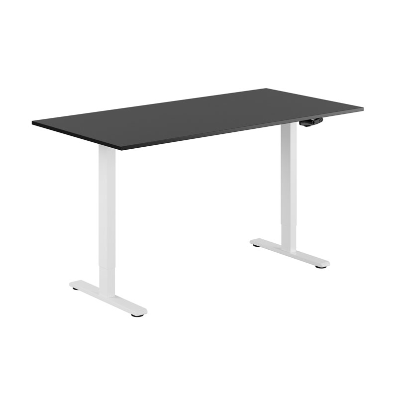 ECO Hæve/Sænkebord manuelt 160x80cm - Sort-hvid