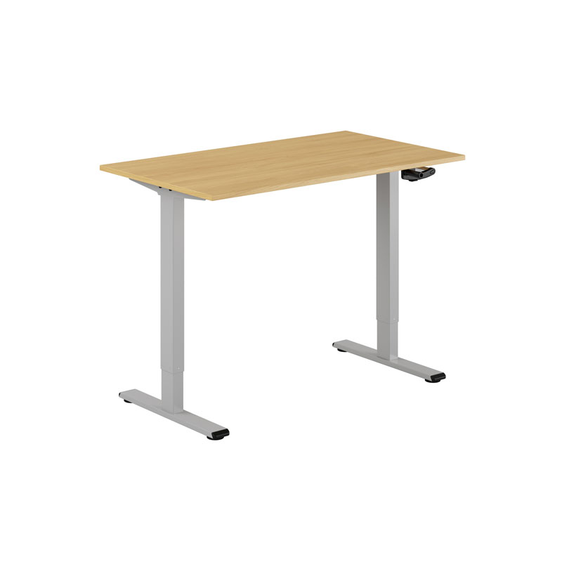 ECO Hæve/Sænkebord manuelt 120x70cm - Eg-grå