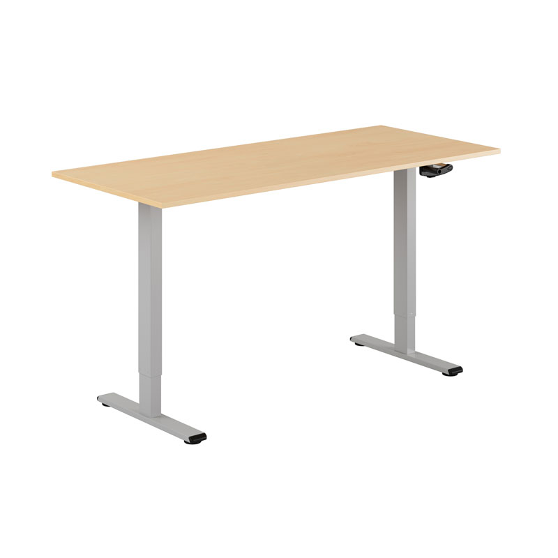 ECO Hæve/Sænkebord manuelt 160x70cm - Bøg-grå