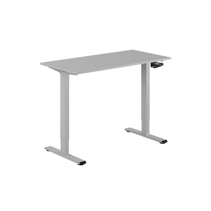 ECO Hæve/Sænkebord manuelt 120x60cm - Grå-grå