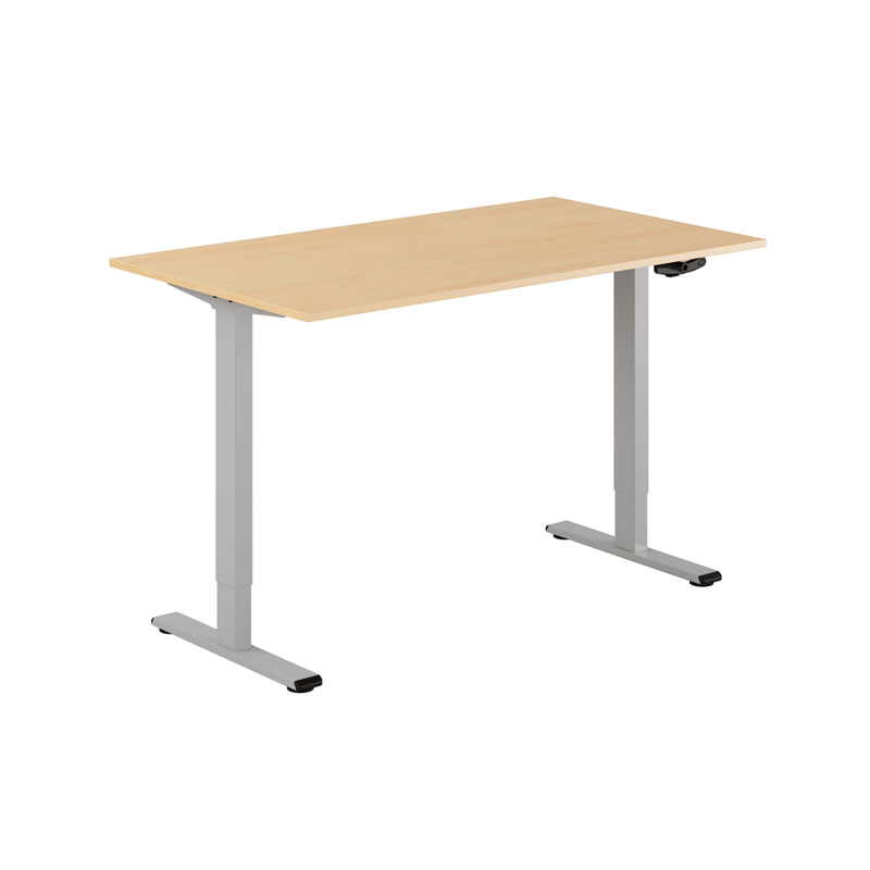 ECO Hæve/Sænkebord manuelt 140x80cm - Bøg-grå