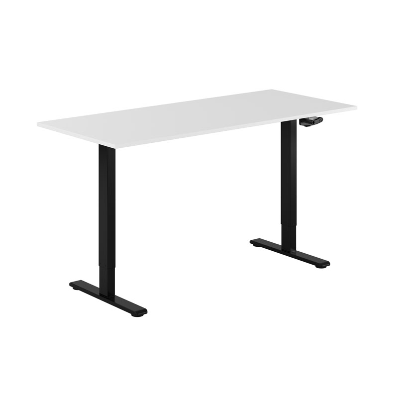ECO Hæve/Sænkebord manuelt 160x70cm - Hvid-sort