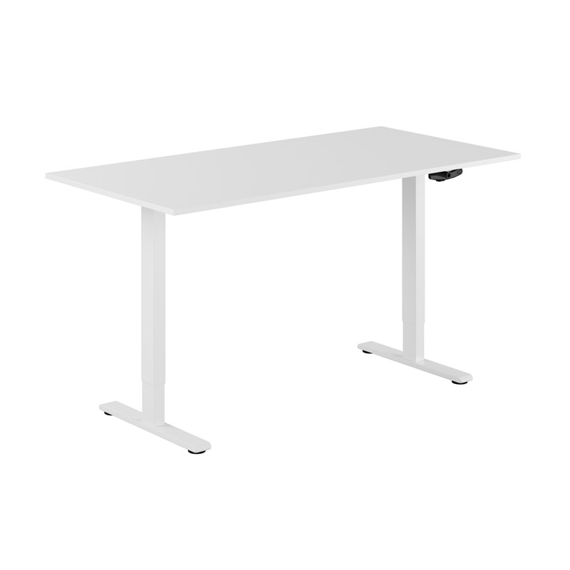 ECO Hæve/Sænkebord manuelt 160x80cm - Hvid-hvid