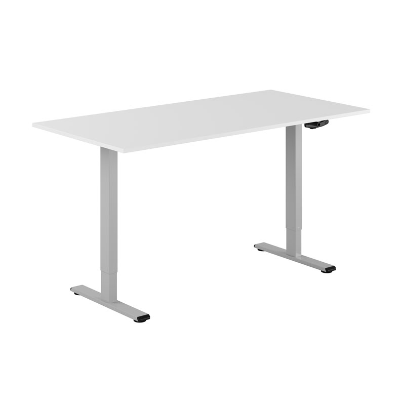 ECO Hæve/Sænkebord manuelt 160x80cm - Hvid-grå