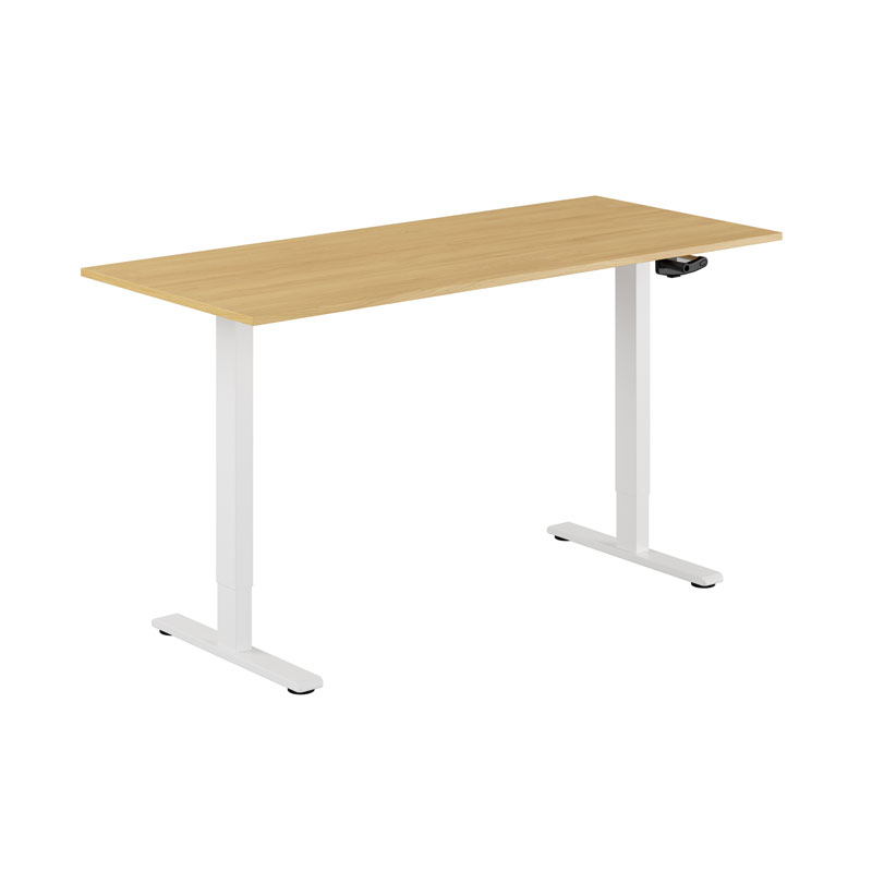 ECO Hæve/Sænkebord manuelt 160x70cm - Eg-hvid