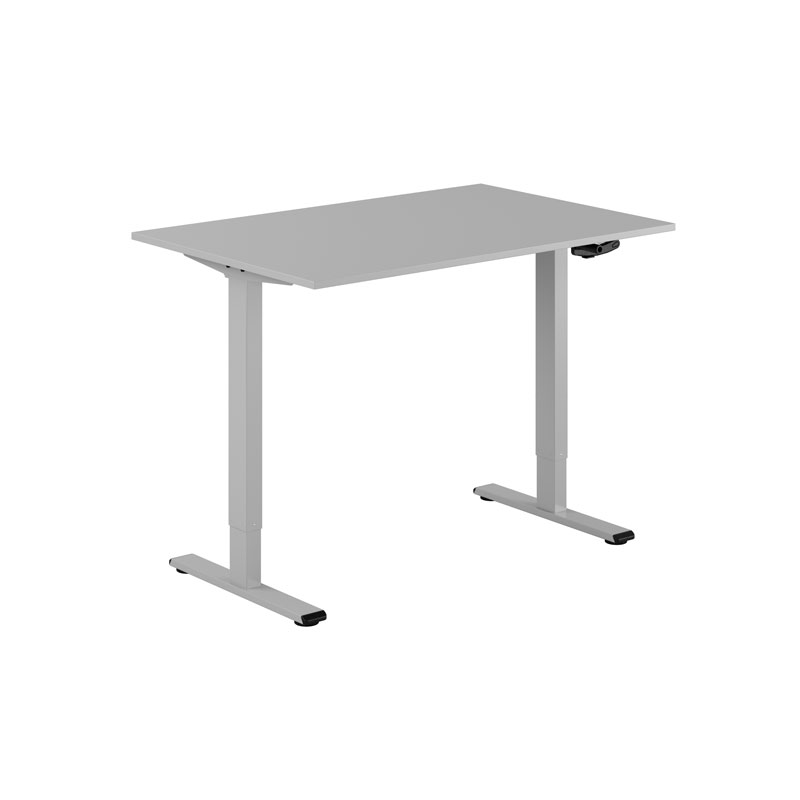 ECO Hæve/Sænkebord manuelt 120x80cm - Grå-grå
