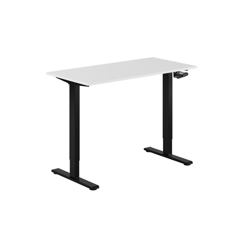 ECO Hæve/Sænkebord manuelt 120x60cm - Hvid-sort