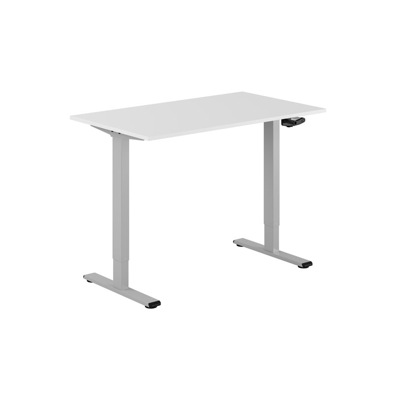 ECO Hæve/Sænkebord manuelt 120x70cm - Hvid-grå